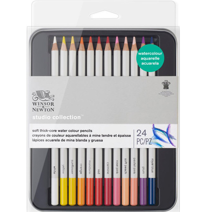 Набор акварельных карандашей WinsorNewton Studio Collection 24 цвета в пенале