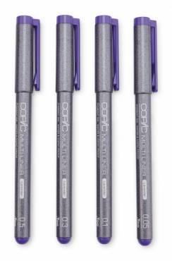 Набор капиллярных линеров Copic Multiliner 4 штуки лаванда (0.05 - 0.5 мм)