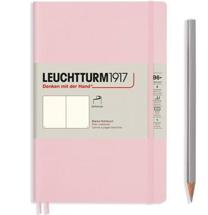 Записная книжка Leuchtturm «Paperback» В6+ нелинованная розовая 123 стр.