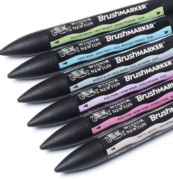 Набор маркеров Brushmarker Winsor & Newton 6 штук, пастельные оттенки