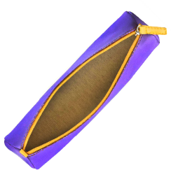 Пенал Rhodia Rhodiarama круглый на молнии из искусственной кожи, фиолетовый