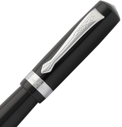 Перьевая ручка Kaweco Student черная в акриловом корпусе корпусе с синим картриджем в футляре