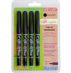 Набор маркеров для каллиграфии Manuscript CalliCreative Italic 4 цвета с пером-пулей 1.4 мм