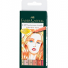 Набор брашпенов "Light Skin" Faber-Castell Pitt Artist Pen Brush 6 цветов купить в магазине Скетчинг Про