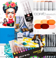 Набор для скетчей Sketchbox "Портреты и Лайн-арт" / Copic, Sakura, Малевичъ