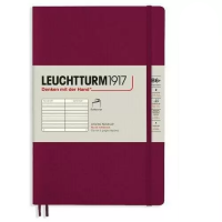 Записная книжка Leuchtturm «Paperback» В6+ в линейку винная 123 стр.