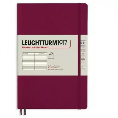 Записная книжка Leuchtturm «Paperback» В6+ в линейку винная 123 стр.