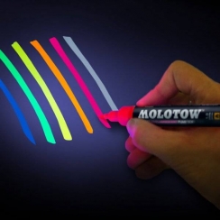 Набор маркеров с кистью Molotow GRAFX "УВ-Флюоресцентные" 6 шт