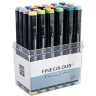 Finecolour Brush Marker набор маркеров с кистью 24 цвета в кейсе купить файнколор браш в магазине маркеров и товаров для рисования Скетчинг ПРО с доставкой по РФ и СНГ