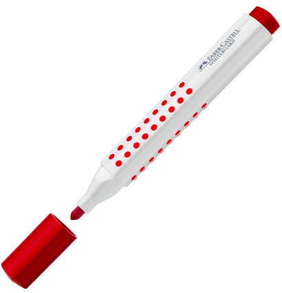 Маркер для магнитных досок Faber-Castell Whiteboard Grip 1583 перезаправляемый красный