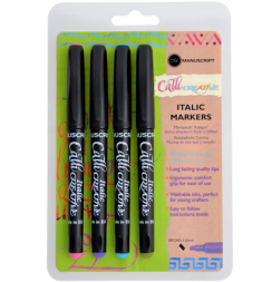 Набор маркеров для каллиграфии Manuscript CalliCreative Italic 4 цвета перо-долото 3.6 мм