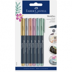 Набор маркеров для декорирования Faber-Castell "Metallics" 6 цветов металлик 1,5 мм