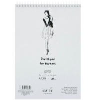 Скетчбук для маркеров Sketch pad for markers с пропиткой А4 / 50 листов / 100 гм