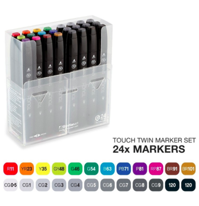 Touch Twin 24 цвета набор маркеров для скетчинга 