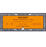 Arches Aquarelle Torchon блок бумаги для акварели из хлопка 10х25см / 20 листов / 300 гм (крупнозернистая)