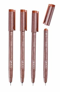 Набор капиллярных линеров Copic Multiliner 4 штуки сепия (0.05 - 0.5 мм)