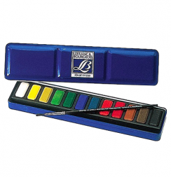 Акварельные краски LeFranc Bourgeois Fine 12 кювет в пенале