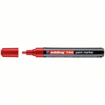 Маркер-краска Edding 790 красный 2-3 мм пластиковый корпус