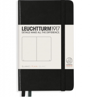 Записная книжка Leuchtturm «Pocket» A6 нелинованная черная 187 стр.
