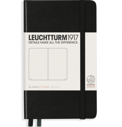 Записная книжка Leuchtturm «Pocket» A6 нелинованная черная 187 стр.