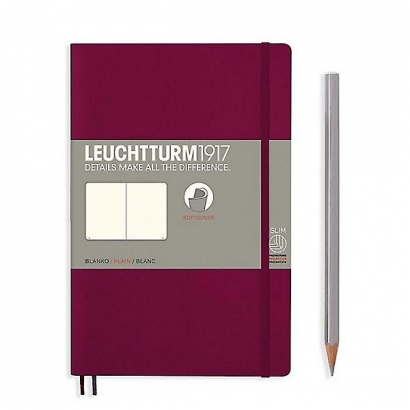 Записная книжка Leuchtturm «Paperback» В6+ нелинованная винная 123 стр.