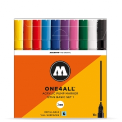 Набор акриловых маркеров Molotow ONE4ALL "Базовый 1" 10 шт / 2 мм