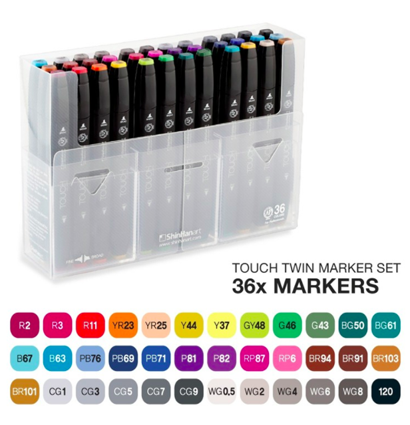 Touch Twin 36 цветов набор маркеров для скетчинга 