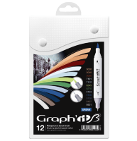 Набор маркеров для городского скетчинга Graph'it Brush 12