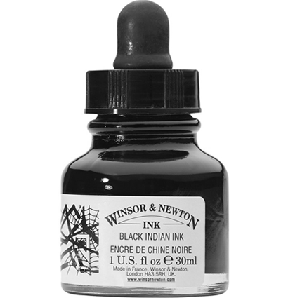 Тушь черная Winsor&Newton Ink 026 "Паук" для рисования и каллиграфии