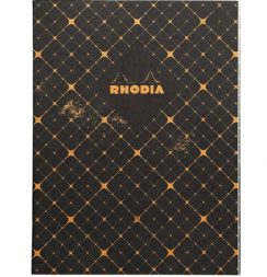Блокнот в клетку Rhodia Heritage Quadrille мягкая обложка черный А4 / 32 листа / 90 гм