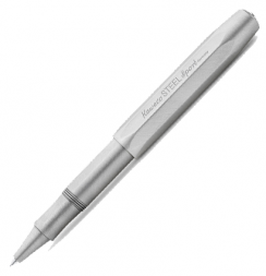 Ручка гелевая Kaweco Steel Sport 0.7 мм сталь в футляре серебристая