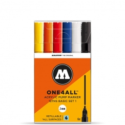 Набор акриловых маркеров Molotow ONE4ALL "Базовый 1" 6 шт / 2 мм