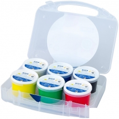 Набор пальчиковых красок Milan 6 цветов в баночках по 100 мл базовые