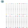 Набор двусторонних маркеров для скетчинга MESHU 24 основных цвета