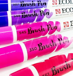 Акварельные маркеры Ecoline Brush Pen в наборе 5 Violet (фиолетовые)