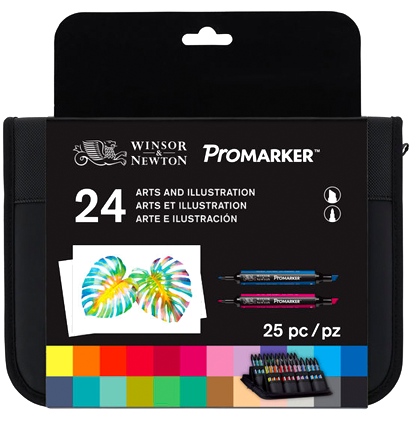 Promarker набор спиртовых маркеров 24 Set Arts & Illustration в пенале