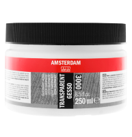 Грунт Gesso Amsterdam прозрачный 3000 для акрила, масла и гуаши в банке 250 мл