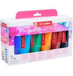 Набор акриловых красок Art Creation Acrylic для рисования 12 цветов в тубах по 75 мл