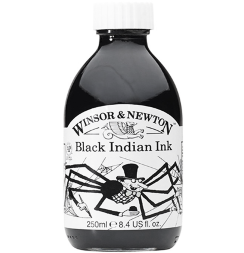 Тушь черная Winsor&Newton Ink 030 "Паук" для рисования и каллиграфии, 250 мл