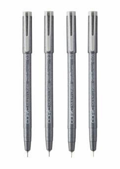 Набор капиллярных линеров Copic Multiliner 4 штуки серый холодный (0.05 - 0.5 мм)