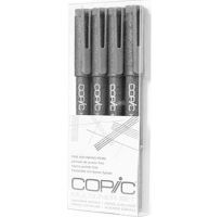 Набор капиллярных линеров Copic Multiliner 4 штуки серый холодный (0.05 - 0.5 мм)