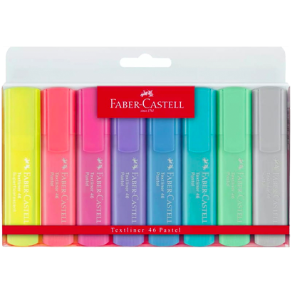 Набор маркеров-текстовыделителей Faber-Castell TL-46 пастельные и флуоресцентные 8 цветов