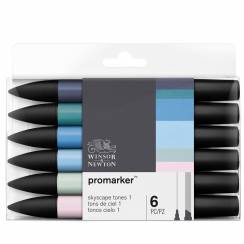 Набор маркеров Promarker 6 Sky Winsor & Newton небесные