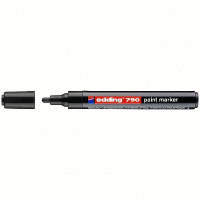 Маркер-краска Edding 790 чёрный 2-3 мм пластиковый корпус