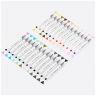 Набор двусторонних маркеров для скетчинга MESHU 24 пастельных цвета