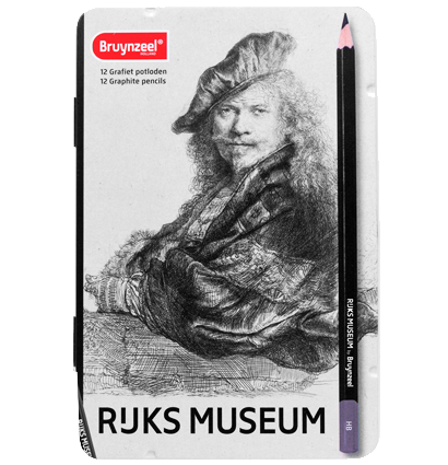 Набор чернографитных карандашей Bruynzeel Rijks Museum "Рембрандт" 12 штук