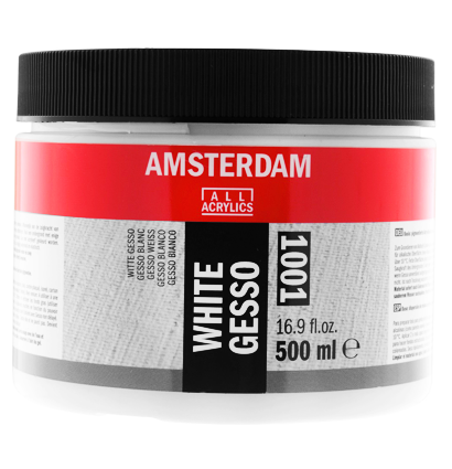 Грунт Gesso Amsterdam белый 3001 для акрила, масла и гуаши в банке 500 мл
