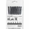 Набор черных капиллярных линеров Copic Multiliner 8 штук с разными перьями купить в магазине Скетчинг Про с доставкой по всему миру
