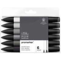 Набор маркеров Promarker 6 Gray Winsor & Newton нейтрально-серые