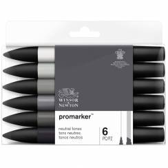 Набор маркеров Promarker 6 Gray Winsor & Newton нейтрально-серые
